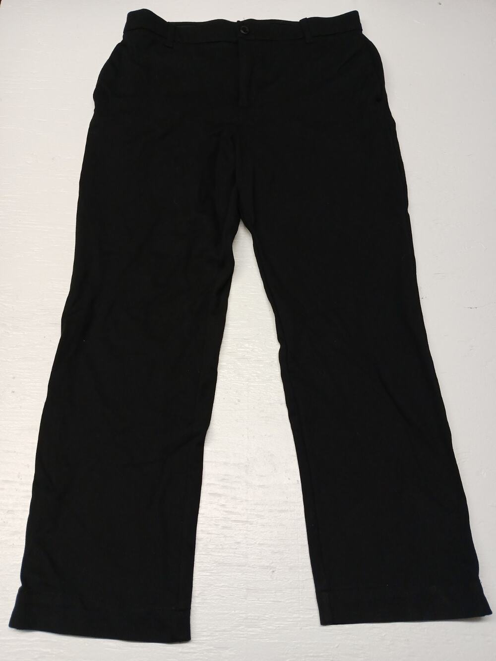 Lee (16) Womens Black Relaxed Stretch Smart Fit Dress Slacks
